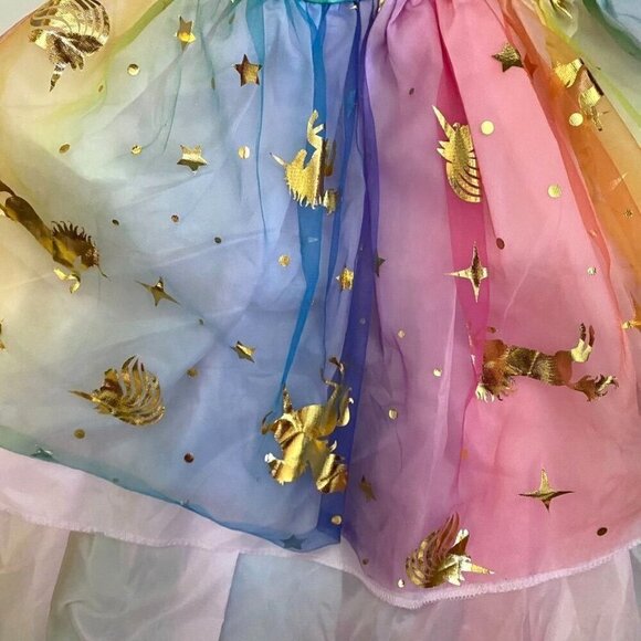 Target Rainbow Unicorn Halloween Costume Dress Headpiece Hyde & EEK! Size M - Picture 5 of 7